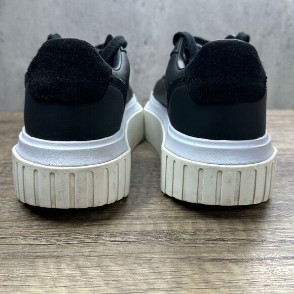 Adidas~Women’s~HyperSleek Black Leather Platform Pointed Toe Sneakers~Size 8 - Picture 4 of 8